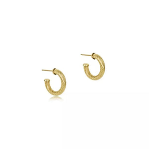 enewton Round Gold 0.5" Hoop - Textured
