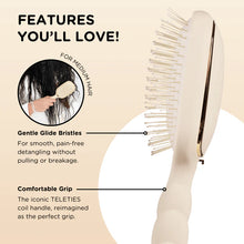 Load image into Gallery viewer, Teleties Detangler Hair Brush for Thick Hair – Tan