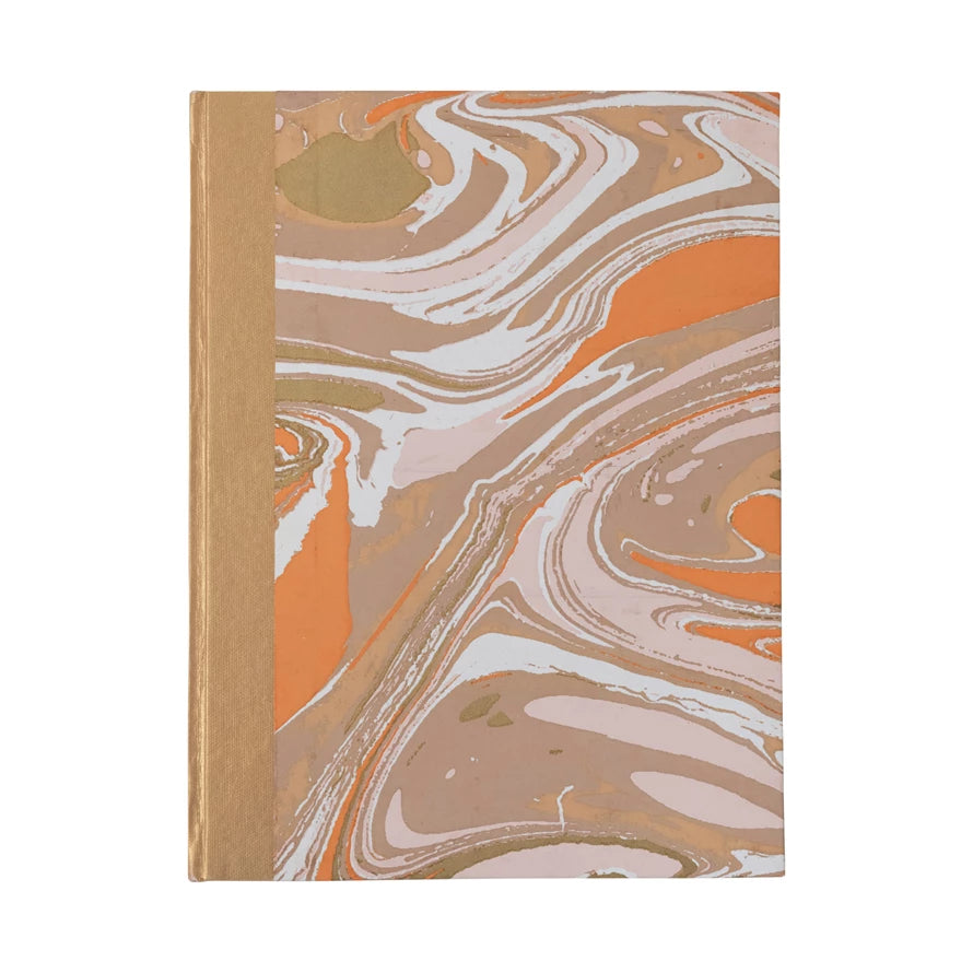 Handmade Recycled Marbled Paper and Cardboard Notebook