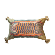 Load image into Gallery viewer, Tibetan Tiger Lumbar Tassel Pillow