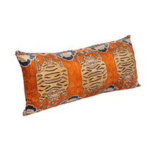 Load image into Gallery viewer, Orange Tibetan Tigers Pillow