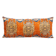 Load image into Gallery viewer, Orange Tibetan Tigers Pillow