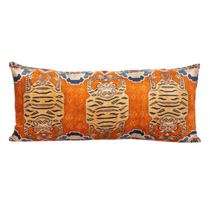 Orange Tibetan Tigers Pillow