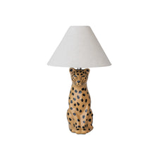 Load image into Gallery viewer, Ceramic Cheetah Table Lamp
