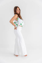 Load image into Gallery viewer, Dottie Hart Tally Tie Side Top - Del Ray Dot - Grand Bahama Green