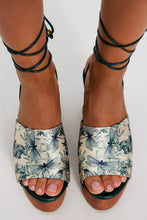 Load image into Gallery viewer, Free People Front Row Wrap Print Clog in Dragonfly Bandana