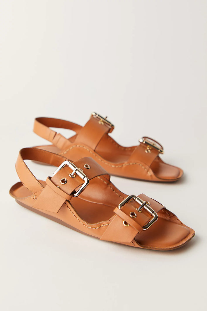 Free People Blossom Buckle Sandal | Luggage Leather