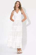 Load image into Gallery viewer, Adelyn Rae Emma Mixed Media Maxi Dress | White