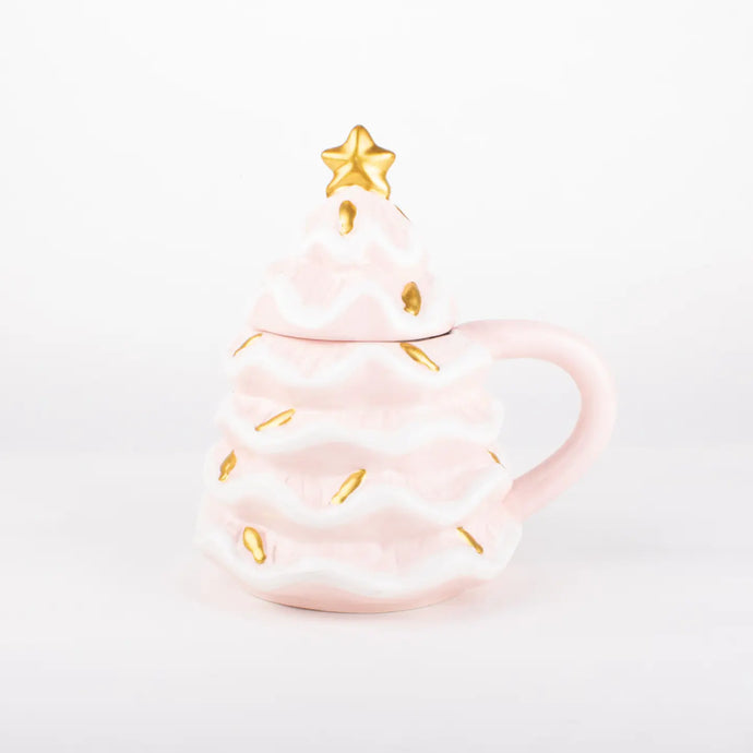 Pink Christmas Tree Coffee Mug