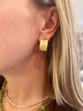 Load image into Gallery viewer, 18K Gold Textured Huggie Earrings