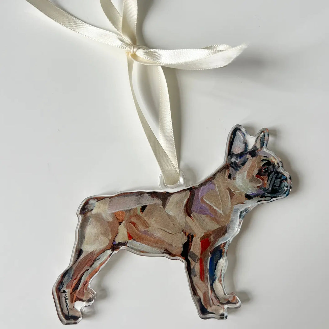 Frenchie Blonde Ornament