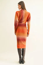 Load image into Gallery viewer, Adelyn Rae Mia Ombre Dolman Sleeves Knit Midi Dress | Burnt Orange