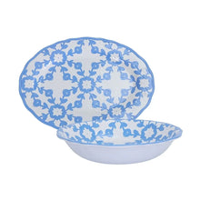 Load image into Gallery viewer, Laura Park Highlands Blue Melamine Serving Bowl