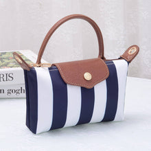 Load image into Gallery viewer, Nylon Mini Crossbody Bag | Lavender &amp; White Stripe