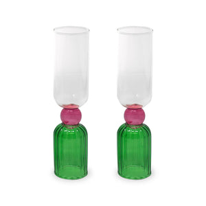 Tipsy Turvy Bar Glass Set Colorblock