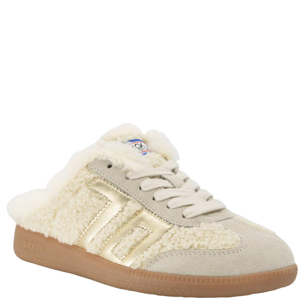 Back 70 Easter FL in Butter Gold Backless Sneakers