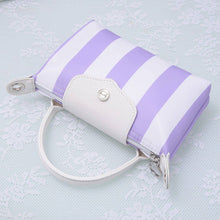 Load image into Gallery viewer, Nylon Mini Crossbody Bag | Lavender &amp; White Stripe