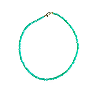 Sea Green Dainty Candy Gemstone Necklace