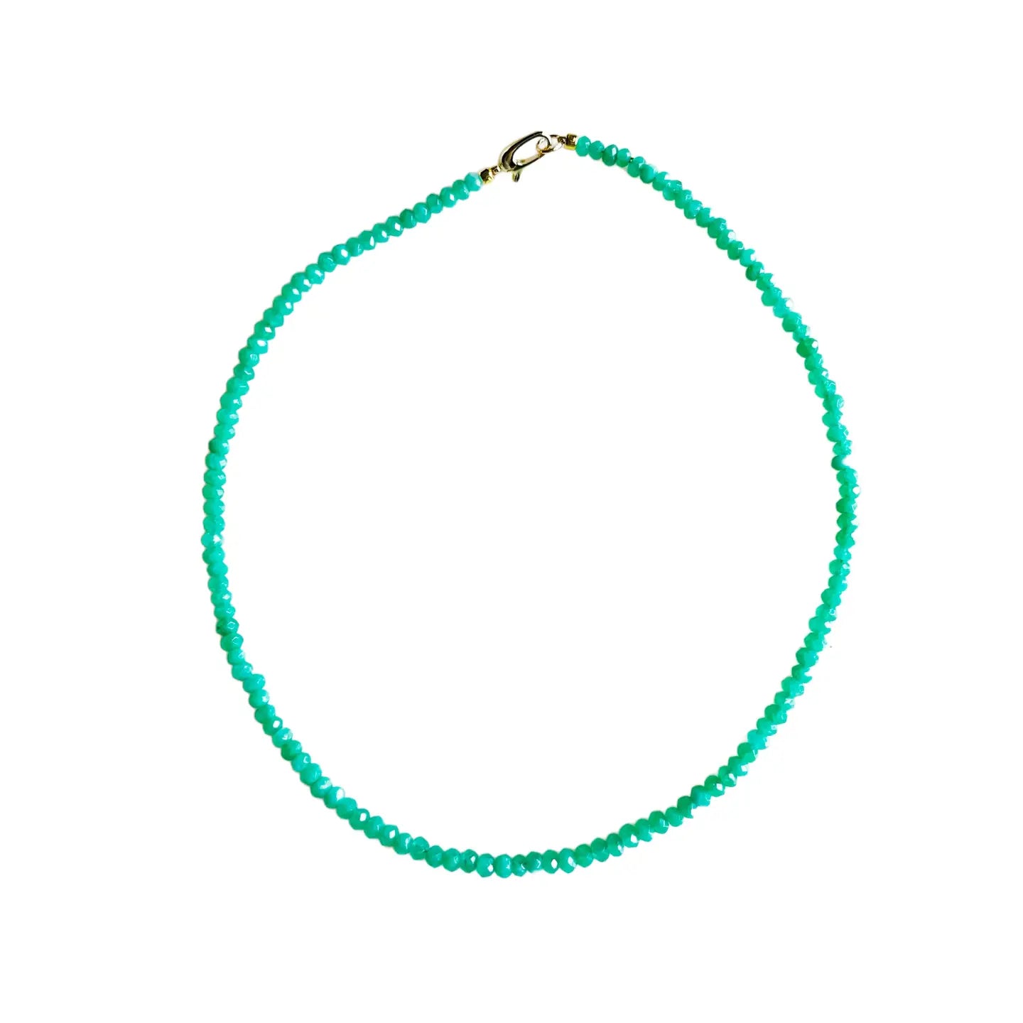 Sea Green Dainty Candy Gemstone Necklace