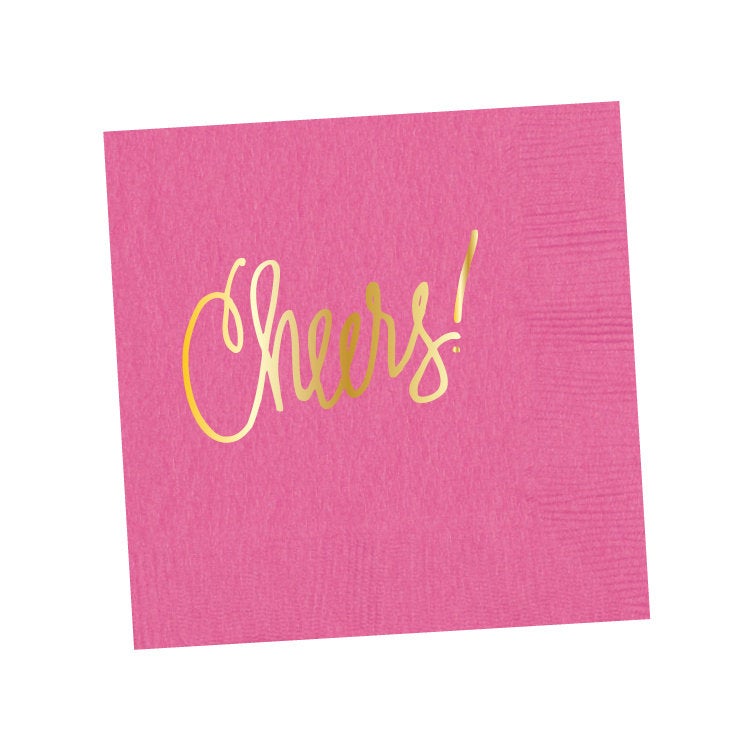 Cheers! Napkins | Happy Pink