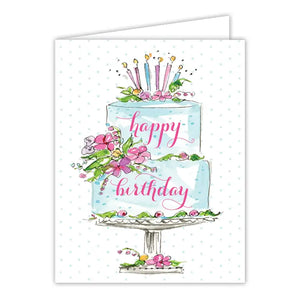 Handpainted Birthday Cake Greeting Card