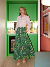 Load image into Gallery viewer, Brooks Avenue Tiered Maxi Skirt | Garland Green
