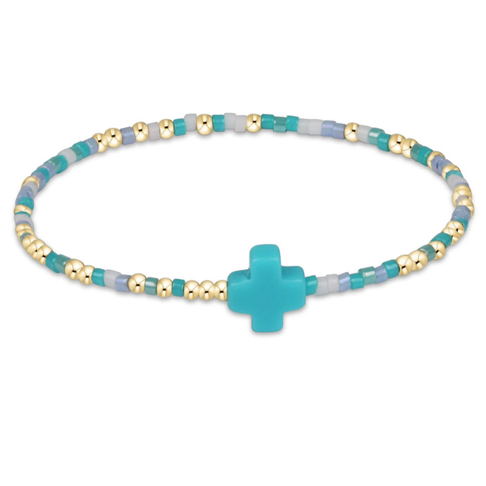 enewton egirl Hope Unwritten Signature Cross Bracelet - Man, I Teal Like A Woman