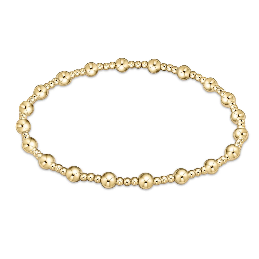 enewton egirl Classic Sincerity Pattern 4mm Bead Bracelet - Gold