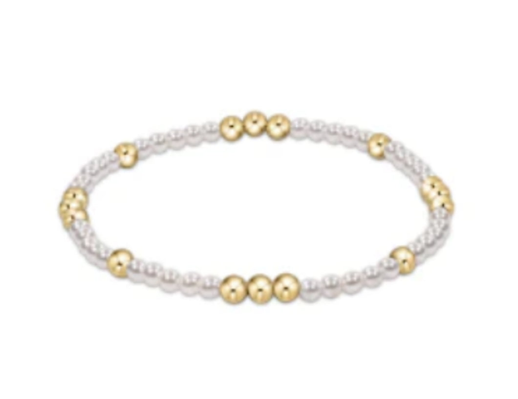 enewton Worthy Pattern 3mm Bead Bracelet - Pearl