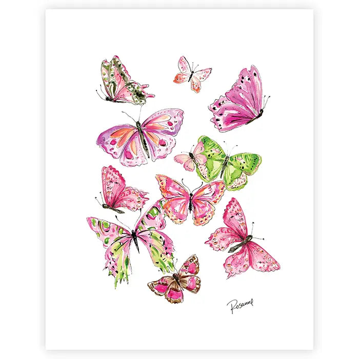Pink Butterflies Art Print