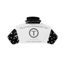 Load image into Gallery viewer, Teleties Classic Black Polka Dot Party Medium Claw Clip