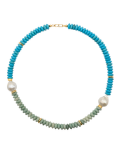 Load image into Gallery viewer, Coastal Pearl Colorblock Necklace
