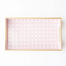 Load image into Gallery viewer, Pink Cane Vanity Tray