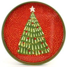 Load image into Gallery viewer, rockflowerpaper Festive Filigree Round Laquer Serving Tray
