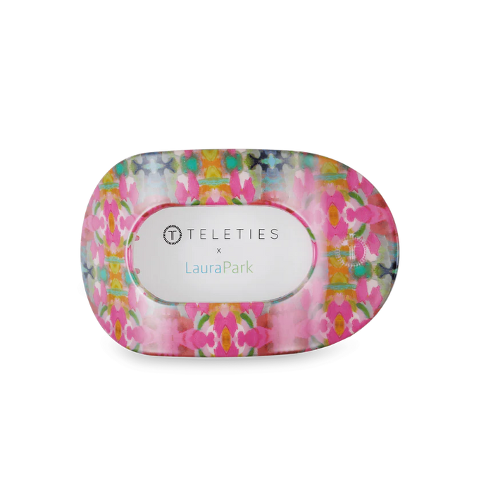 Teleties x Laura Park Fuchsia Dream Medium Flat Round Hair Clip