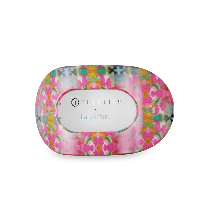 Teleties x Laura Park Fuchsia Dream Medium Flat Round Hair Clip