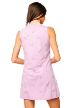 Load image into Gallery viewer, Queen of Sparkles Lavender Sequin Tiger Face Rhinestone Feather Tank Dress