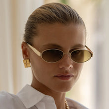Load image into Gallery viewer, FREYRS Soho Sunglasses | Gold / Green