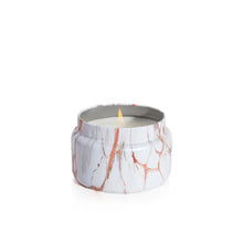 Load image into Gallery viewer, Havana Vanilla Modern Marble Travel Tin Candle