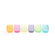Load image into Gallery viewer, Pop Design Unbreakable Acrylic Stemless Wine Glasses | Bright