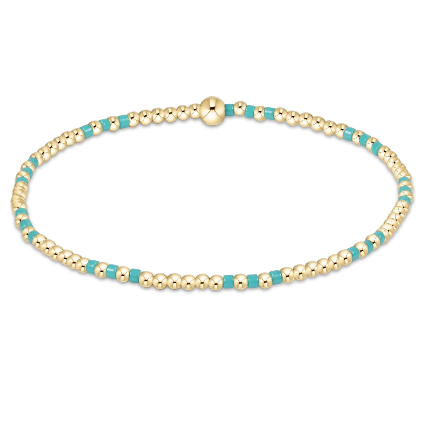 enewton Hope Joy Pattern 2mm Bead Bracelet - Turquoise