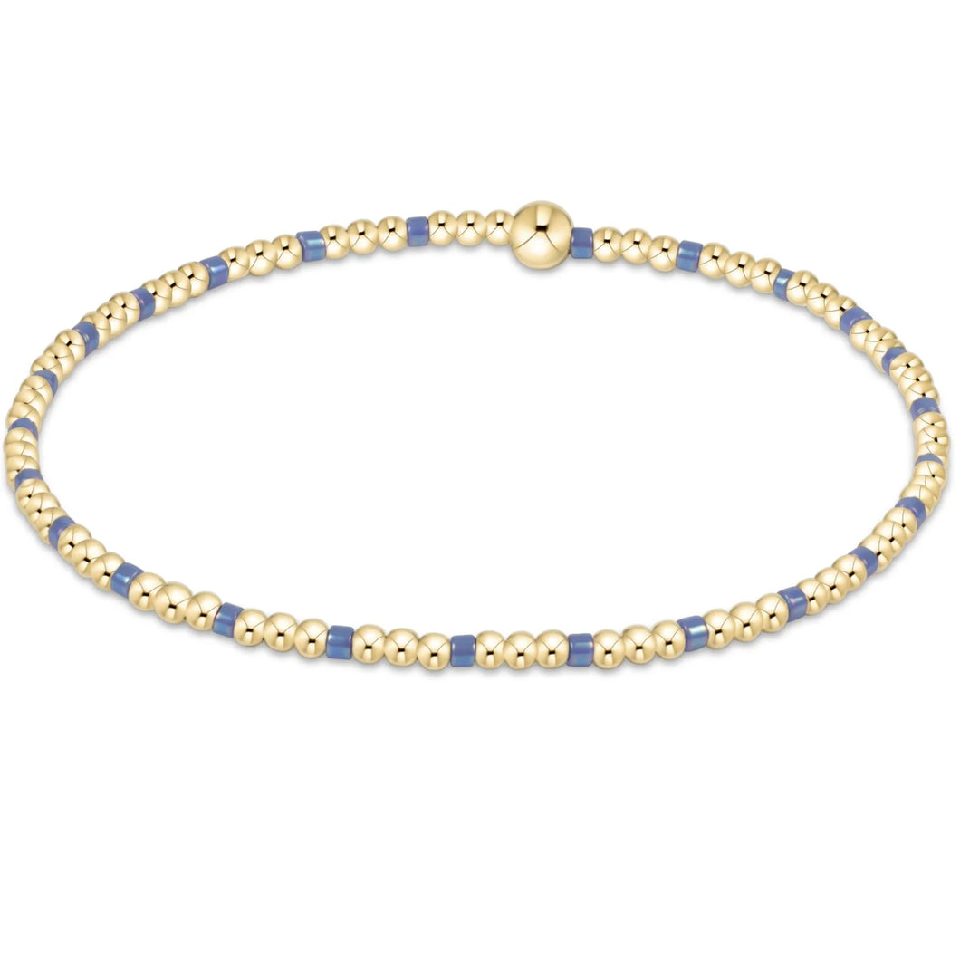enewton Hope Sincerity Pattern 2mm Bead Bracelet - Bright Blue