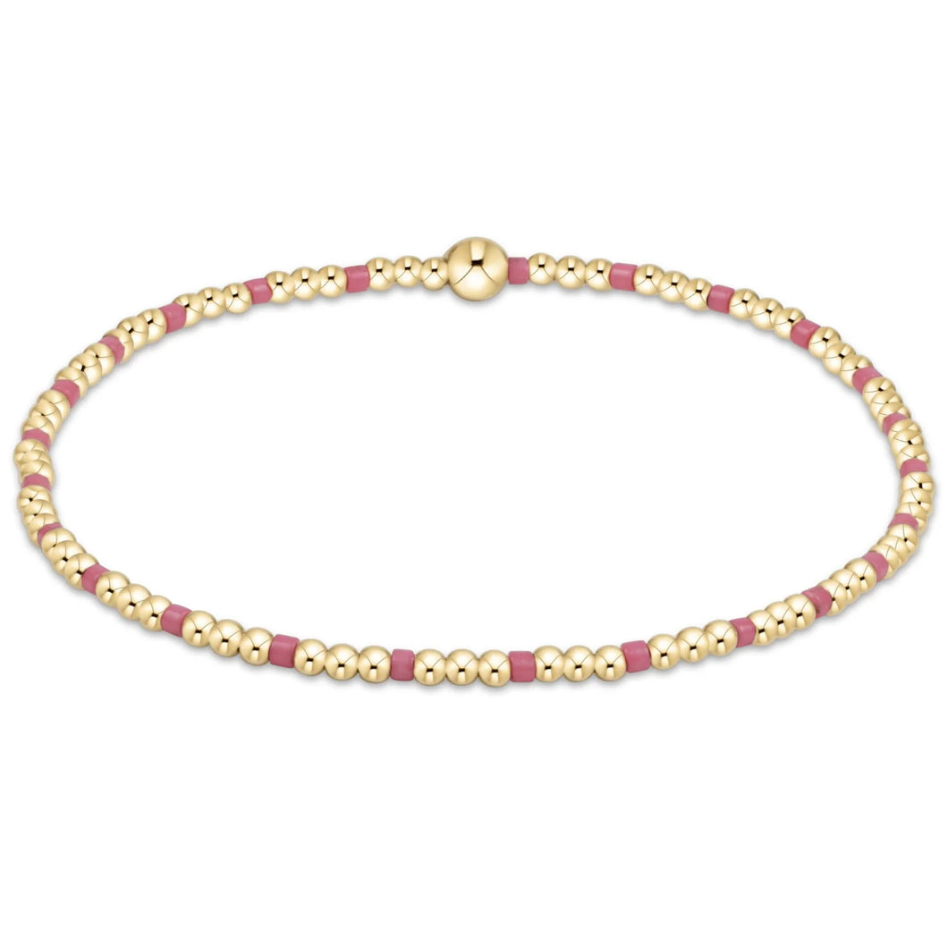 enewton Hope Sincerity Pattern 2mm Bead Bracelet - Bright Pink