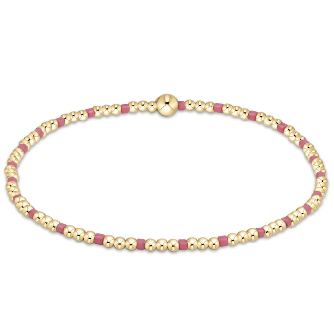 enewton egirl Hope Sincerity Pattern 2mm Bead Bracelet - Bright Pink