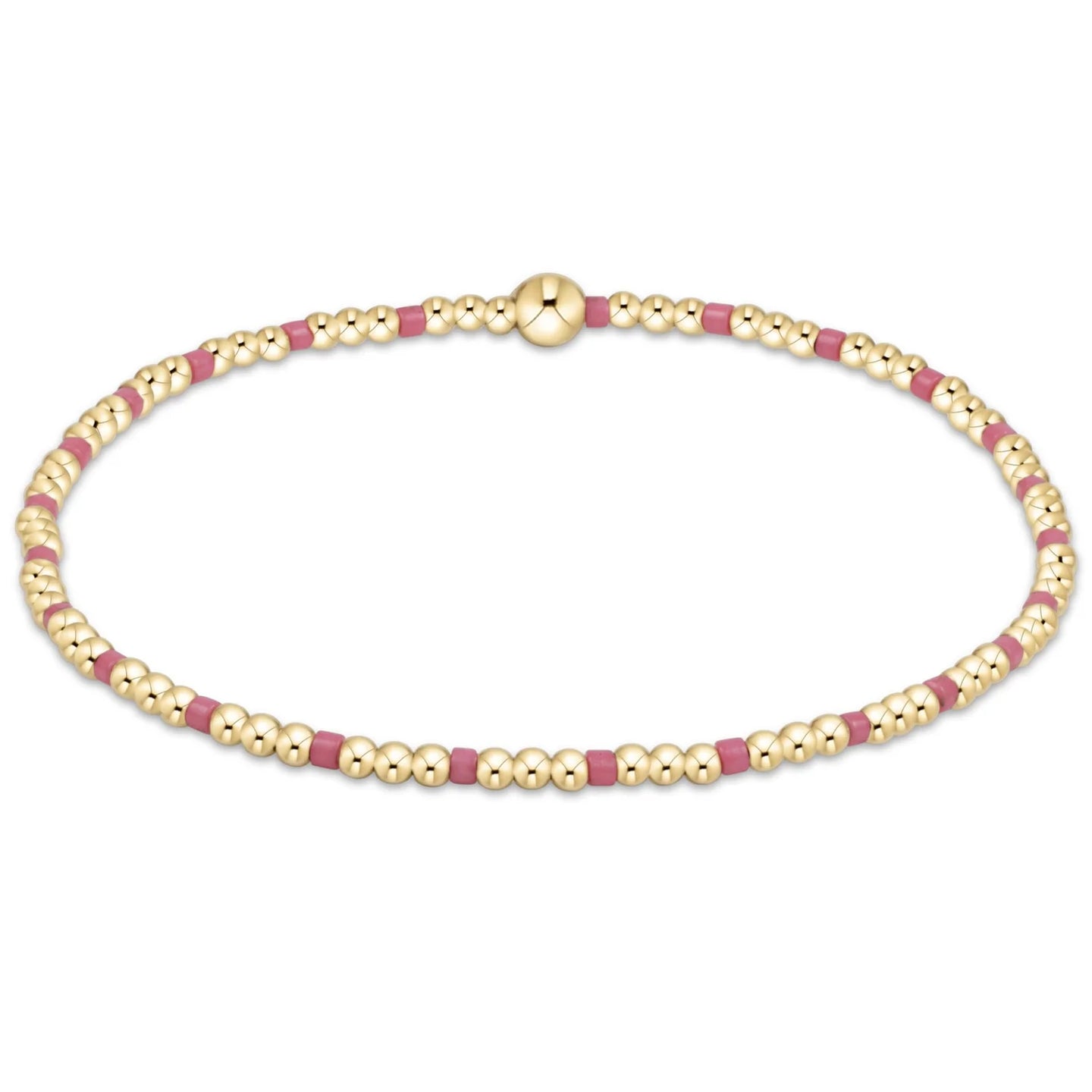enewton Hope Sincerity Pattern 2mm Bead Bracelet - Bright Pink