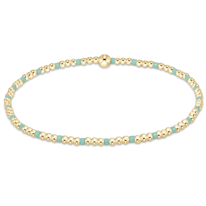 enewton egirl Hope Sincerity Pattern 2mm Bead Bracelet - Mint