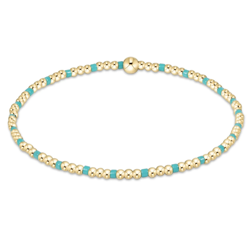enewton Hope Sincerity Pattern 2mm Bead Bracelet - Turquoise