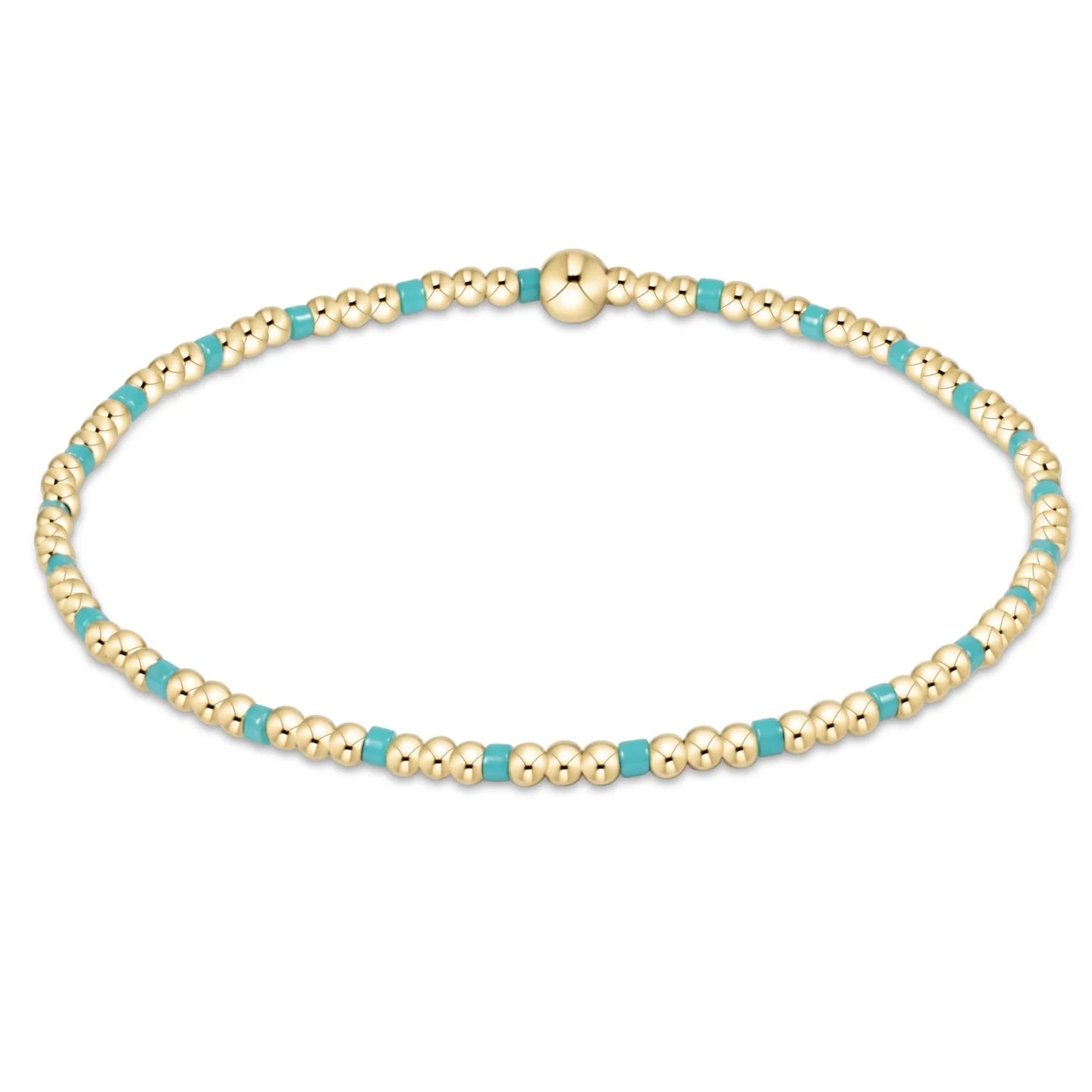 enewton Hope Sincerity Pattern 2mm Bead Bracelet - Turquoise