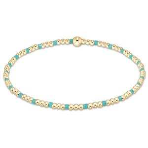 enewton egirl Hope Sincerity Pattern 2mm Bead Bracelet - Turquoise