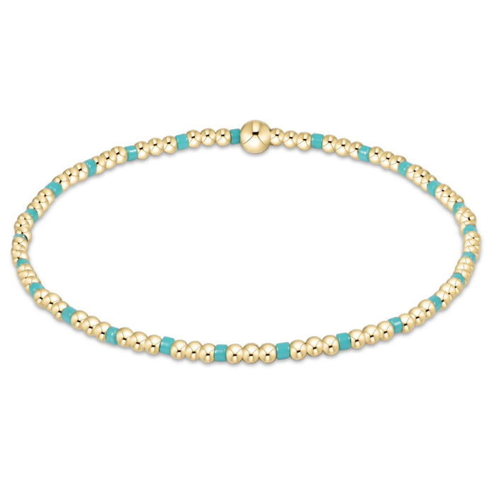 enewton egirl Hope Sincerity Pattern 2mm Bead Bracelet - Turquoise